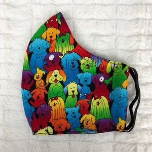 Rainbow Dogs Contoured Unisex Face Mask
